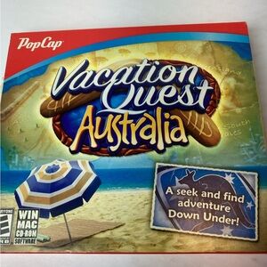 Vacation Quest Australia PC MAC CD-ROM Game 2011 Pop Cap